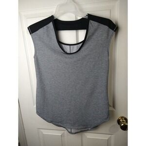 $ Royal Robbins Grey/ Black Athletic Sleeveless Curved Hem Scoop Neck TankSize M